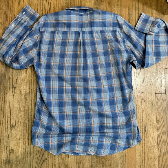 Peter Millar Button Down Long Sleeve Cotton Wool Blend Shirt-Size Large - Picture 2 of 6